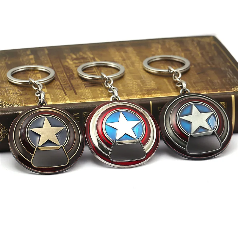 

Marvel The Avengers Captain America Shield Keychain Pendant Bottle opener Three Colors Optional