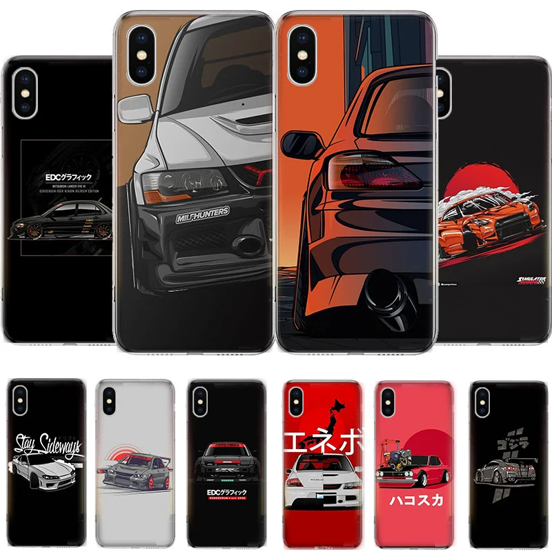 

Cool Japan JDM Sports Car Comic Phone Case For iPhone 11 12 6 6s 7 8 Plus X XS XR Pro Max MINI 5 5s SE Cover Coque soft Silicone