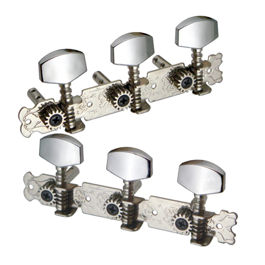 3R3L Right Left Guitar Tuners Replacement Parts Machine Heads Tuning Peg Tuners 3 In Line for Acustic Folk Guitar Accs