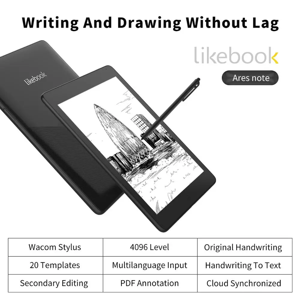 Новое поступление мальчики likebook Ares Примечание 7," для чтения электронных книг читалка 2G/32 ГБ флэш-памяти, 8-ядерный дизайн панели с SD карты до 128 ГБ