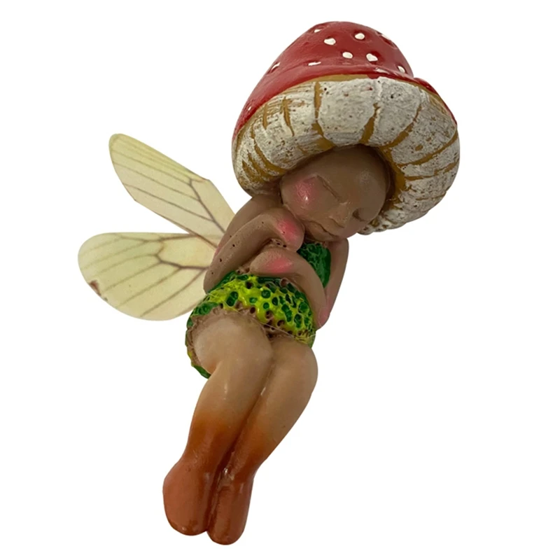 Sleeping Fairy Resin Handicrafts Forest Mushroom Elf Ornaments Garden Courtyard Landscape Living Room Home Decoration | Дом и сад