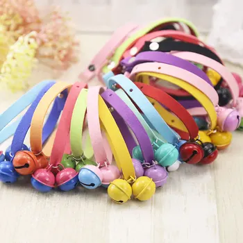 

1PC Candy Color Cat Bell Collar Dog Collar Adjustable Size Soft Velvet Material Light Candy-colored Cat Dog Bell Collar Pet Tool