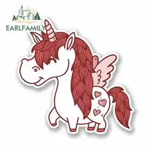 EARLFAMILY 13cm x 13cm Pretty Brown Unicorn Anime Car Stickers Waterproof Vinyl JDM Motorcycle Fine Decal Car Accessories VAN EARLFAMILY 13cm x 13cm Pretty Brown Unicorn Anime Car Stickers Waterproof Vinyl JDM Motorcycle Fine Decal Car Accessories VAN