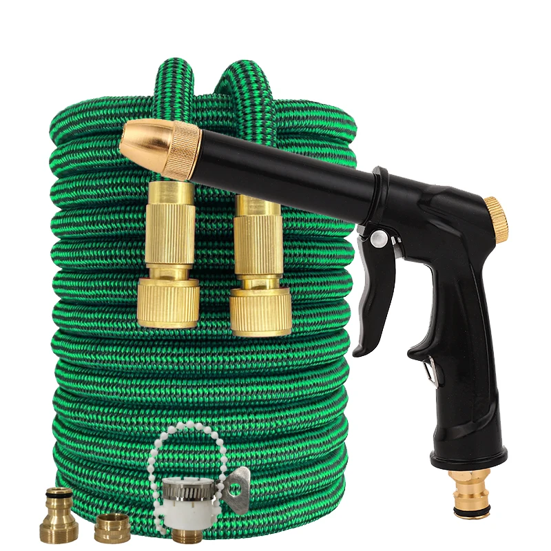 

New Watering Irrigation Flexible Expandable Magic Hose Garden Pipe with Spray Water Gun High-Pressure Car Wash Cleaning Tools
