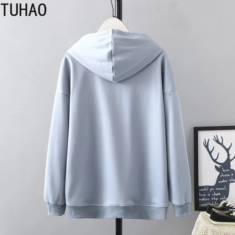 TUHAO, женские зимние теплые толстовки с длинным рукавом размера плюс 5XL 4XL 3XL, бархатная толстовка, женские толстовки, Женская толстовка с капюшоном LZ45
