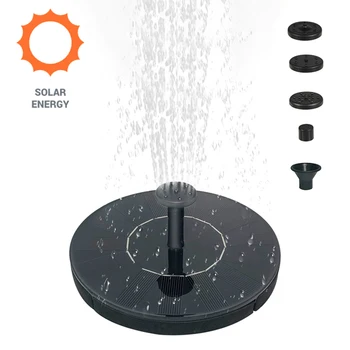 

Solar Fountain Water Pump for Garden Bird Bath 1.4W Floating Solar Powered Water Fountain Pump Panel with 4 Spray Nozzles
