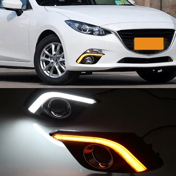 

CSCSNL 1 Pair DRL For Mazda 3 Mazda3 Axela 2013 2014 2015 2016 LED DRL Daytime Running Lights Daylight Fog light cover