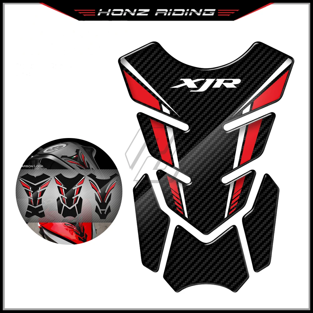 For Yamaha XJR400 XJR1300 XJR1200 XJR 400 1200 1300 3D Carbon-look Motorcycle Tank Pad Protector Sticker