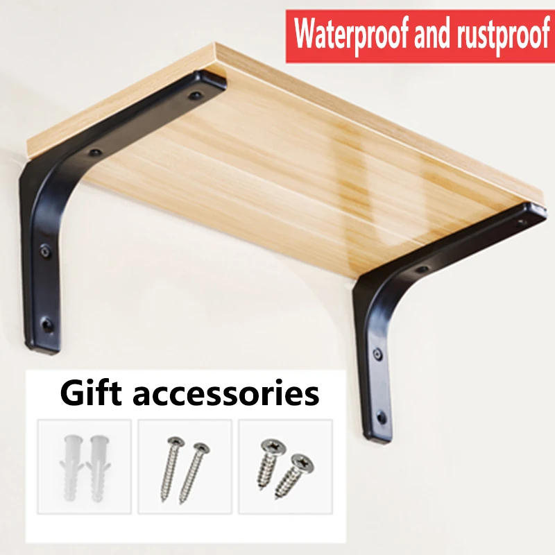 2pcs 75mm400mm Shelf Tripod Bracket Wall Hanging Right Angle Laminate
