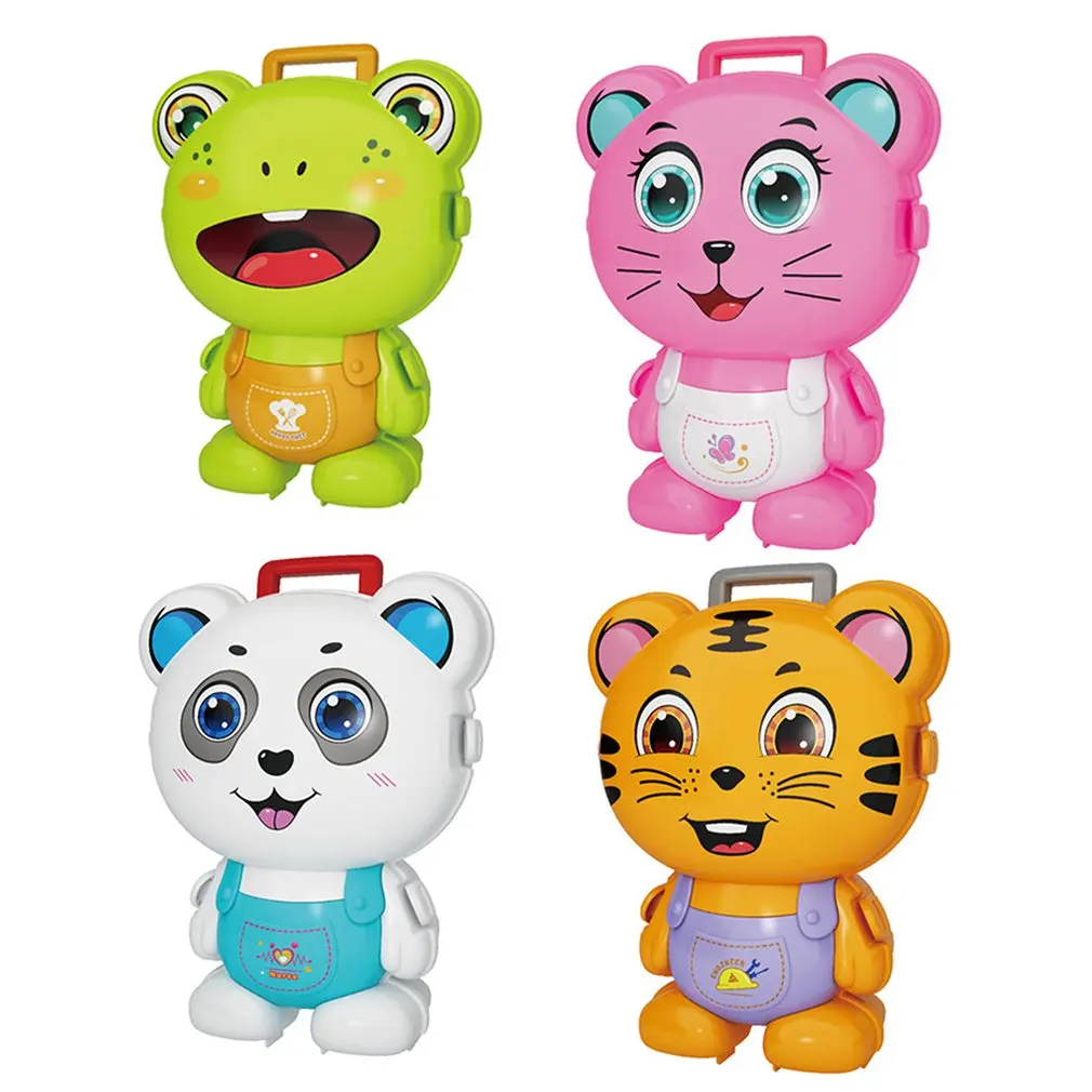 

Cute Cat Backpack Early Childhood Education Small Cartoon Backpack Portable Box Kitchen Utensils Tool Set Play House Toys