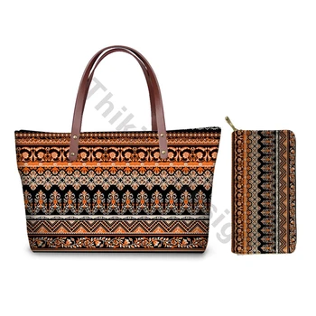 

African Ethnic Pattern Handbags For Women 2020 New Luxury Shoulder Tote Bags For Travel Organizer Females Top-Handle Bags Bolso