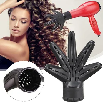

Professional Plastic Black Hand Shape Hair Dryer Diffuser Curly Hair Tool Hairdressing Salon Barber Hairstyling Accessory