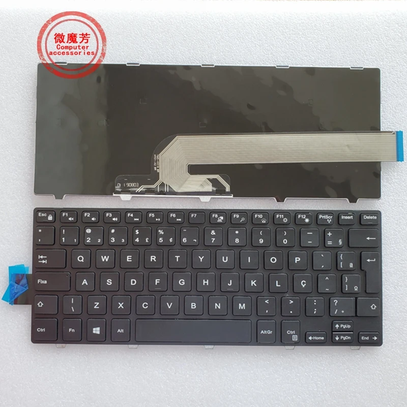 Tastiera Per Laptop Brasile/Br Per Dell Inspiron 15 3000 5000 3541 3542 3543 5542 5545 5547 15-5547 15-5000 15-5545 17-5000
