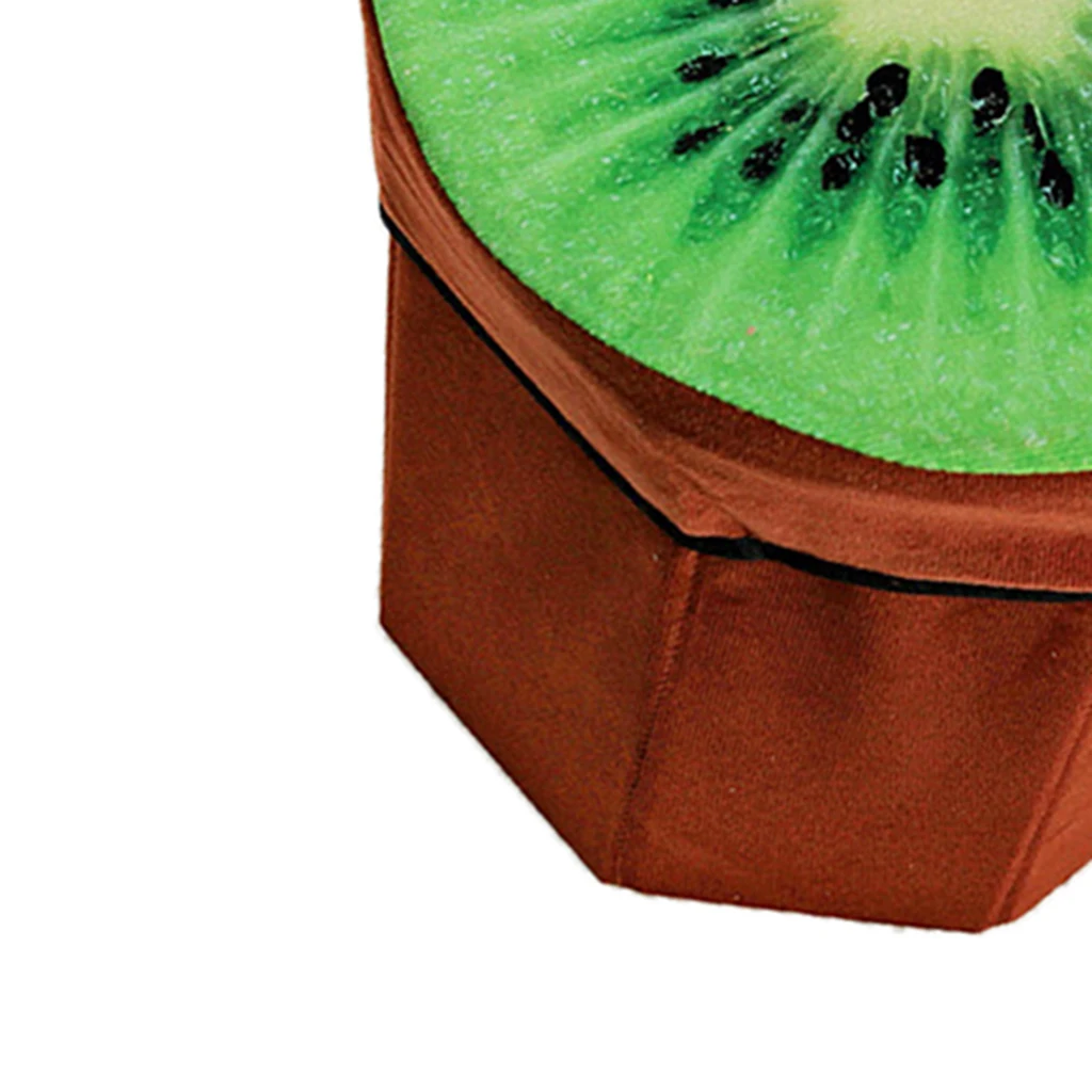 Folding Storage Ottoman Foot Rest Stool Padded Seat Camping Fishing Footstools Chair Foldable Container Chair Stool Footstool