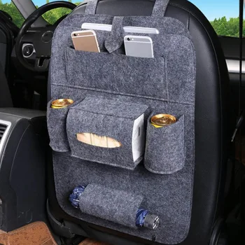 

Universal Car Felt Storage Bag Back Seat Bag Organizer Pouch Backseat Holder Pockets Car-styling Protector Auto Accessories