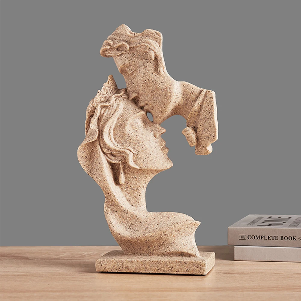 

Статуэтка-поцелуй MODREN из смолы, абстрактные украшения, художественные статуэтки, маска, скульптура для офиса, винтажный домашний декор, свадебные подарки