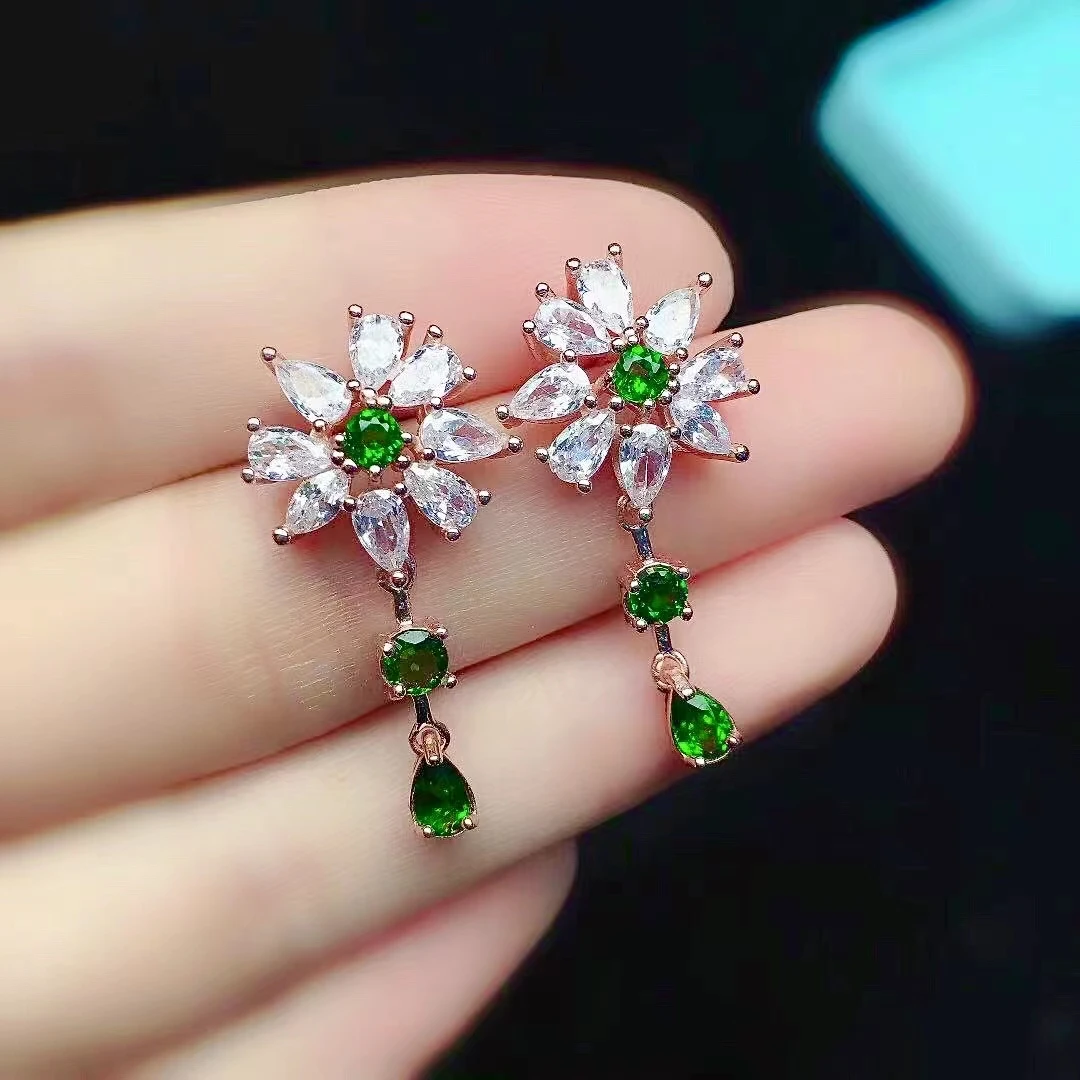 Chrome Diopside Pear Shape Gemstone Fashion Engagement Gift Necklace Jewelry  Set - Walmart.com, image size:1080x1080
