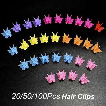 

20/50/100 Pcs 2019 New Cute Mixed Color Butterfly Mini Hairpins Hair Claws For Baby Girls Daily Wear Hair Styling Accessories