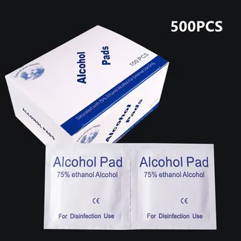 

500 Pcs Alcohol Wet Wipe Disposable Disinfection Prep Swap Pad Antiseptic Skin Cleaning Care Jewelry Mobile Phone Clean Wipe