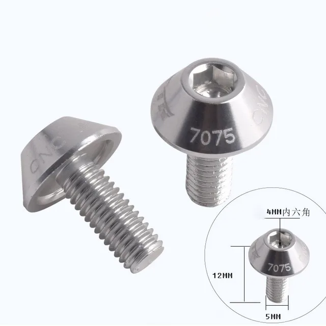 2pcs Bicycle Water Bottle Cage Bolts Bike Water Bottle Holder Screws Aluminum Alloy Screws MTB Road Bike Accessories Repair Tool 4