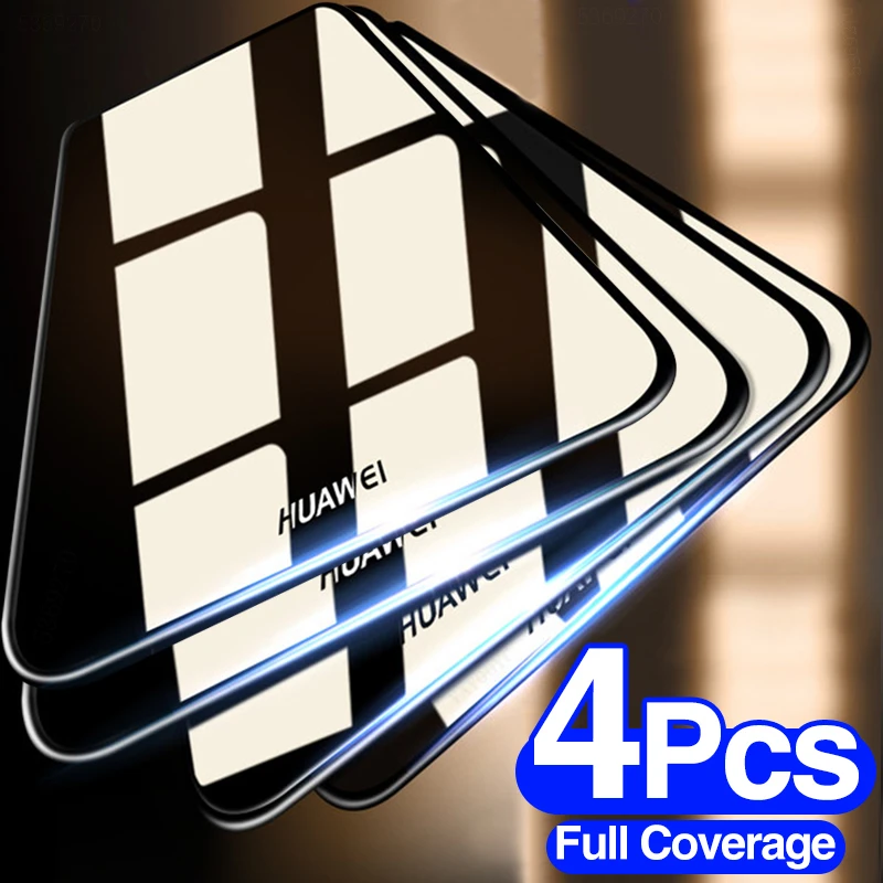 Compra 4Pcs vidrio Protector templado para Huawei P20 P30 P40 Lite P Smart 2019 Protector de pantalla para Huawei Mate 30 20 Lite P20 Pro película QMrXeVKwyLy