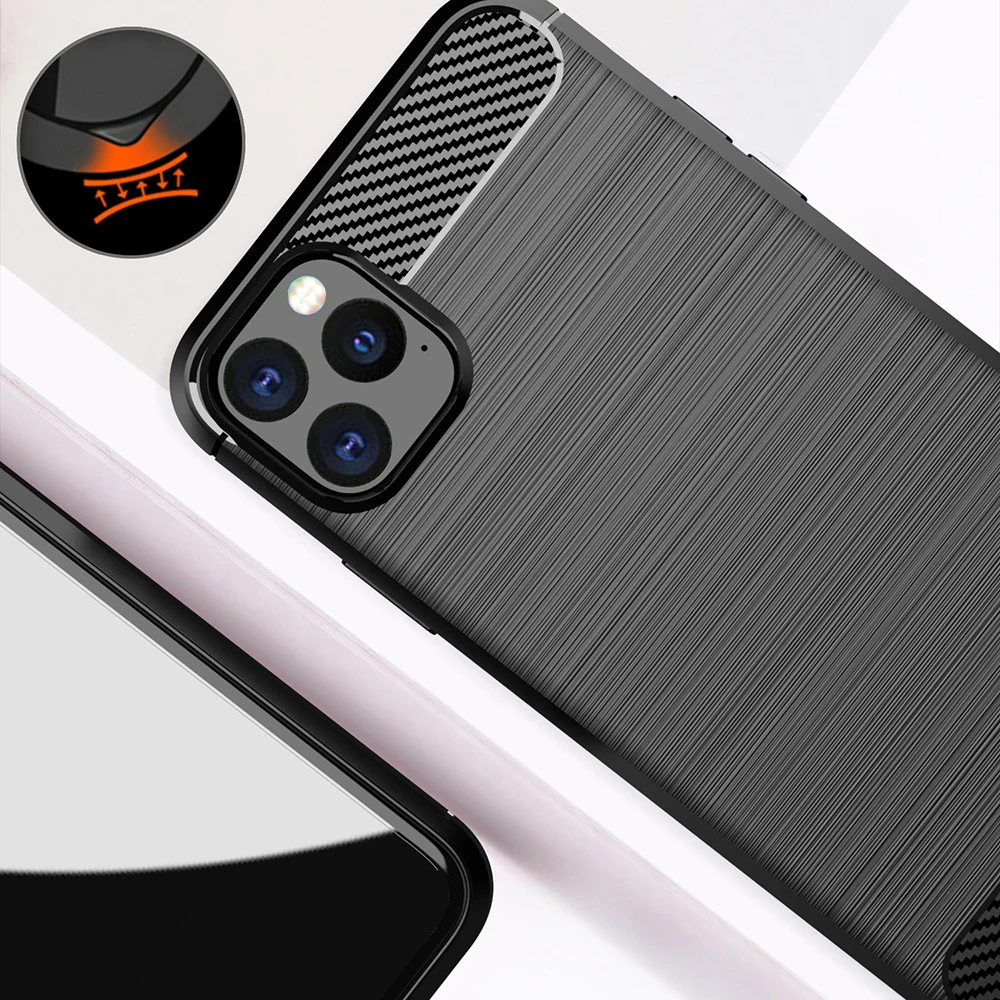 Чехол для телефона iPhone X XS XR 11 Pro Max 8 7 6 6S Plus задняя крышка из углеродного волокна