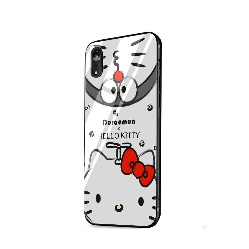 Чехол для мобильного телефона стекло для iPhone 5 5S SE 6 6s 7 8 Plus X XS Max XR чехол hello kitty Shell защита