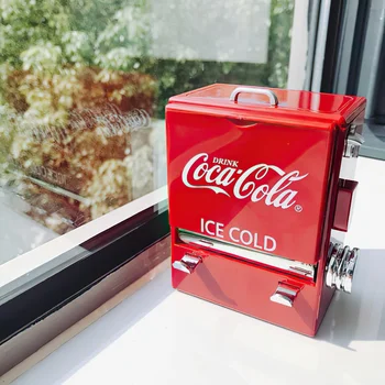 

Plastic Toothpick Box American Creative Retro Cola Red Black Vending Machine Toothpick Holder Home Decoration Storage Supplies