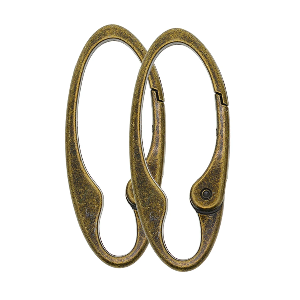 2 Pieces Antique Bronze Spring Snap Clip Hook Alloy Clip Backpack Keychain Keyrings Car Home Key Holder DIY Jewelry Findings