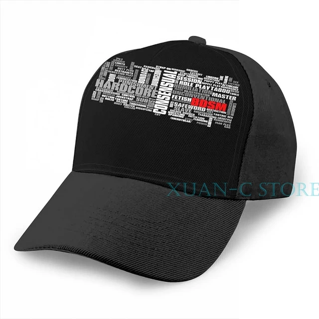 BDSM words cloud Basketball Cap men 