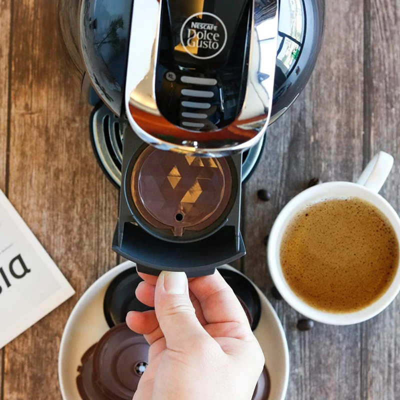 3 шт многоразовые кофейные капсульные капсулы Nescafe dolcee Gusto, многоразовые колпачки, ложка-кисточка, фильтрующие корзины, мягкий вкус, сладкий