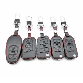 

2019 Hot Sale Leather Car Key Case for Volkswagen Golf Tiguan 7 Bora GOLF POLO Passat For Skoda Octavia A5 fabia Key Cover Shell