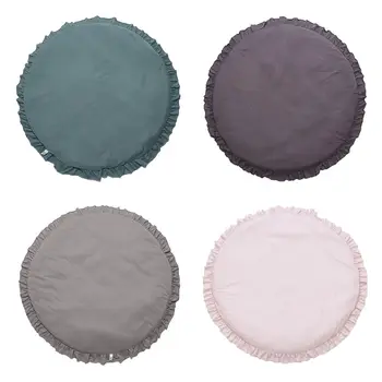 

Round Kids Rugs Lace Soft Baby Floor Play Mat for Playroom Home Decor Carpet Size: approx. 100cm