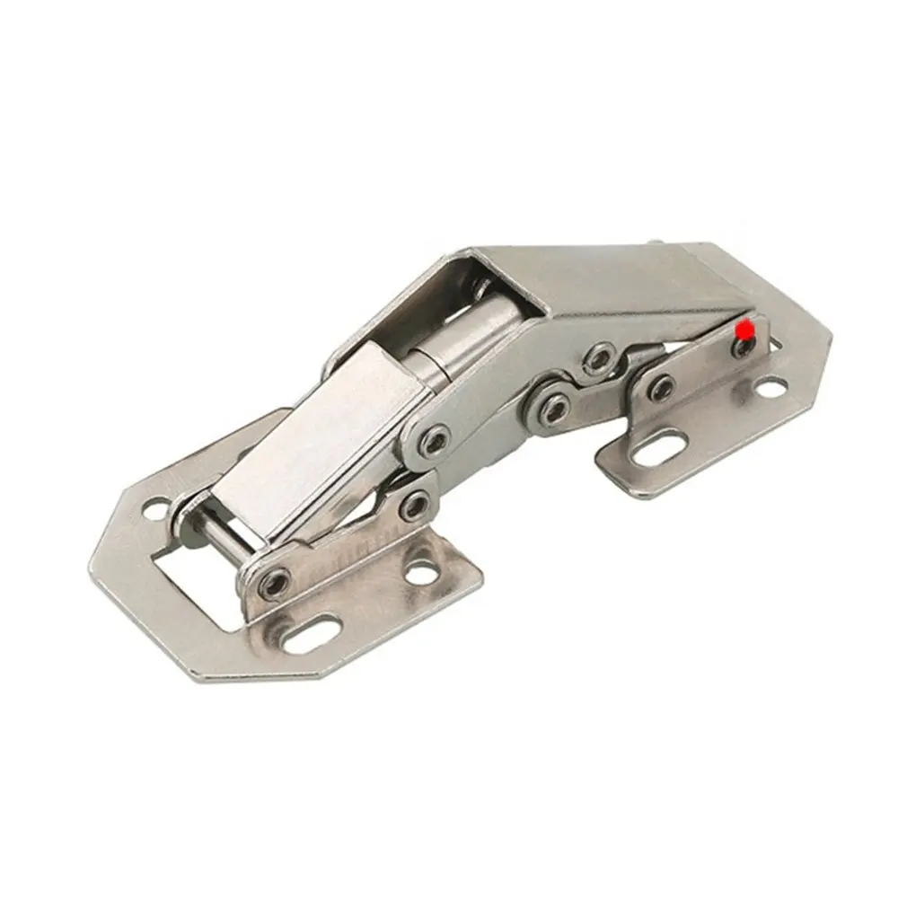 

Thickened Non-punching Cabinet Hinge With Screw Wardrobe Closet Door Hydraulic Damping Slotted Hinge Cold Rolled Steel Hinge