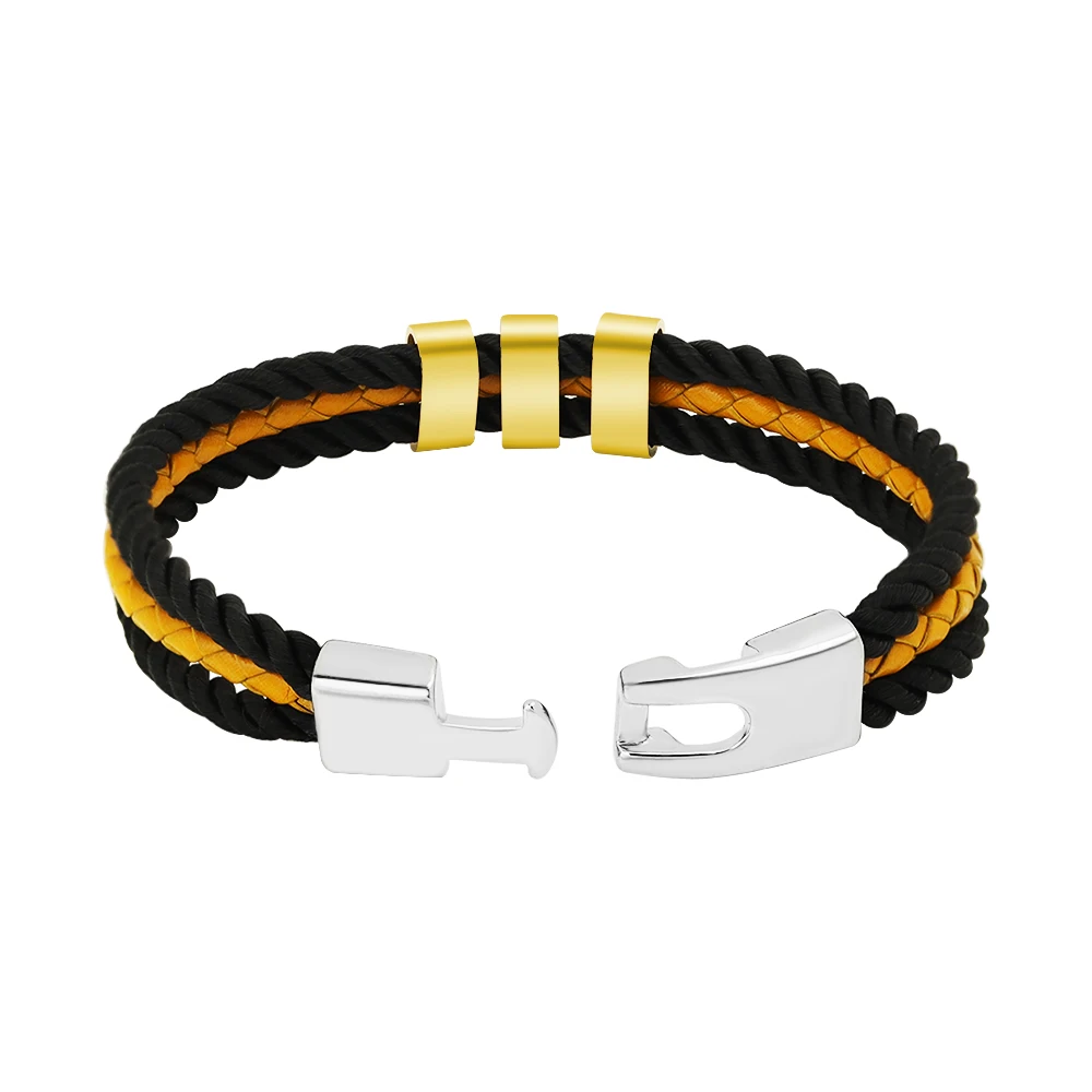 Personalized Men's Braided Bracelet – Custom Engraved With 1-8 Names, Stainless Steel, Gift For Dad, Boyfriend