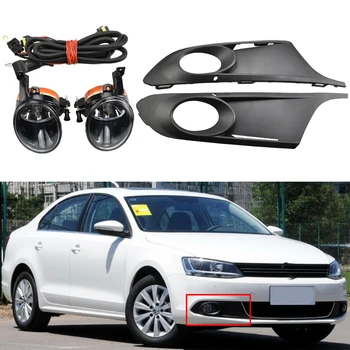 

Halogen Fog light & Frame Cover For VW Jetta MK6 2011 2012 2013 2014 Front Bumper Fog lamp Driving light Car Accessories