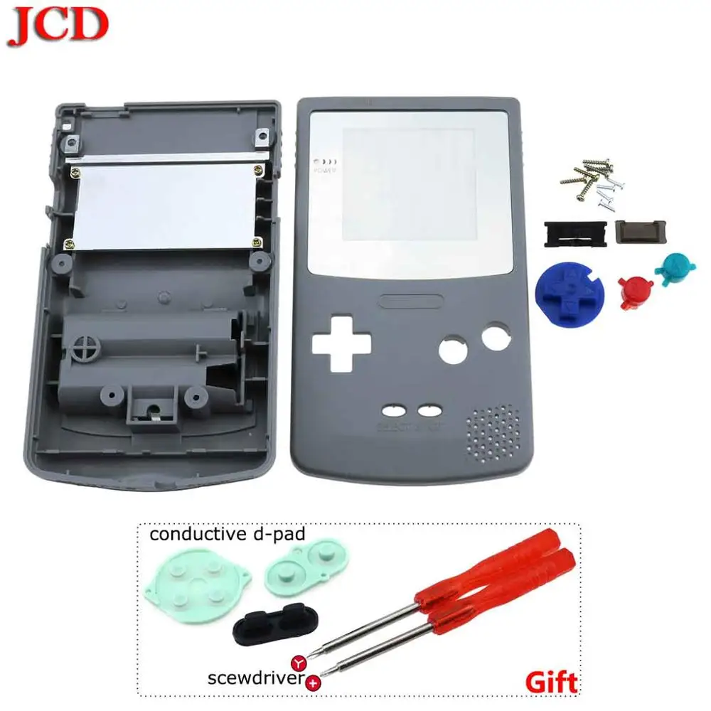 No14 JCD 8 Набор для GBC Ограниченная серия корпус сменная часть для Запчасти для Gameboy игровой консоли полный корпус+ проводящий d-pad+ отвертка - Цвет: No14