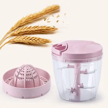 

900ml Manual Meat Grinder Hand-pull Squeezer Food Chopper Fruit Vegetable Blender Random Color