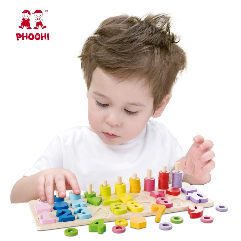 Wooden Montessori Toys Preschool Baby Learning Count Geometric Shape Cognition Match Baby Early Education Teaching Math Toy Wooden Montessori Toys Preschool Baby Learning Count Geometric Shape Cognition Match Baby Early Education Teaching Math Toy