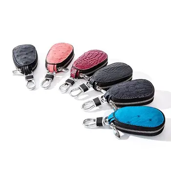 

Portable PU Leather Car Key Holder Purse Bag Case Keychain Pouches Wallet