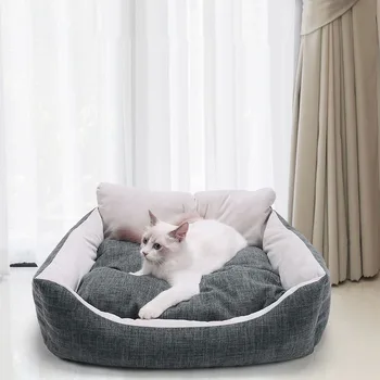 

Cat Pet Bed House Pet Dog Mats For Dog Cat Soft Cozy Plush Basket Cushion Puppy Litter Cats Bed For Dog Home Pets Accessories