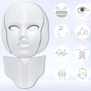 

Colorful Beauty Mask Acne Neck LED Color Light Mask Beauty Instrument Whitening and Skin Rejuvenation LED Mask