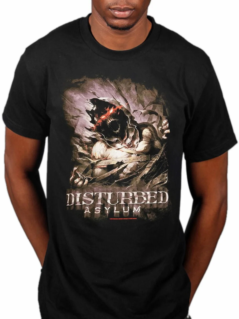 Camiseta Hombre Disturbed Symbol - Marca Rock Off, Algodón, Manga Corta, Varias Tallas