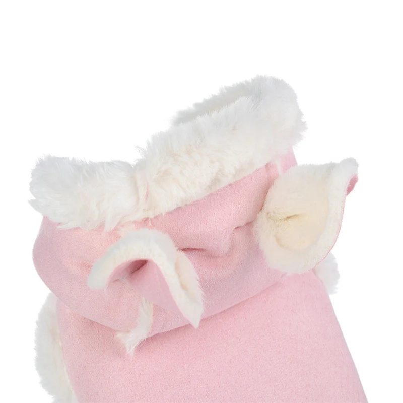 Зимние теплые Pet Одежда с принтом в виде собак Мягкий хлопок четыре ноги толстовка с капюшоном для маленькие собачки Чихуахуа Мопс свитер Костюмы куртка для щенка