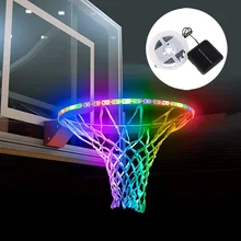 

1.5M 45Led Solar Basketball Hoop Lights Colorful Night LED Strip 8 Modes Waterproof For Training Playing Outdoors