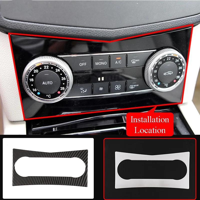 

Carbon Fiber ABS For Mercedes benz C Class W204 2008 2009 2010 Central Control Air Conditioning Knob Frame Trim Car Accessories