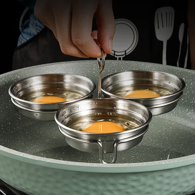 Egg Poacher Pan Stainless Steel Poached Egg Cooker Perfect Poached Egg  Maker Induction Cooktop Egg Steamer Frying Pan