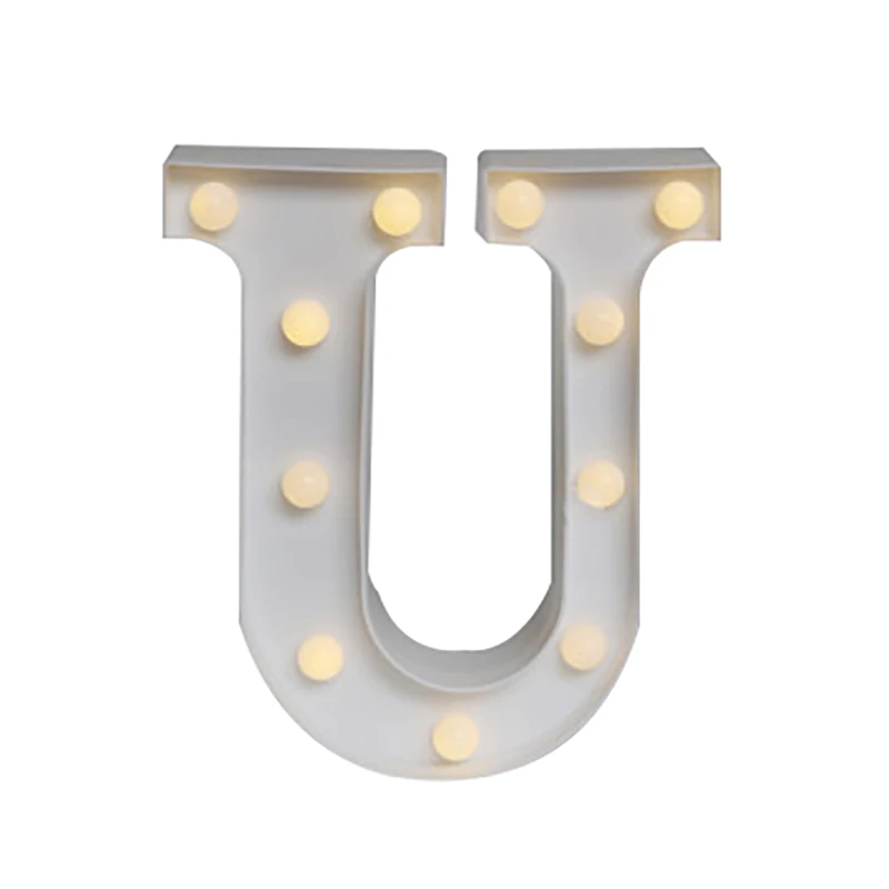 Hot 26 English Alphabet LED Lights Symbols Luminous Indicators Creative Modeling Lights Wedding Festival Decoration