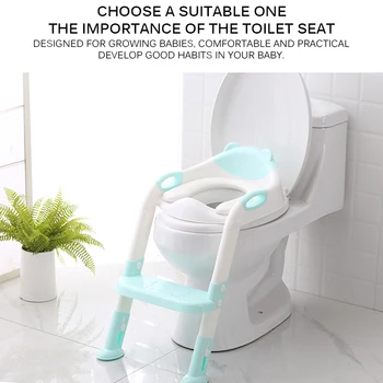 

2 Colors Baby Potty Training Seat Children'S Potty With Adjustable Ladder Infant Baby Toilet Seat Toilet Training Folding Seat