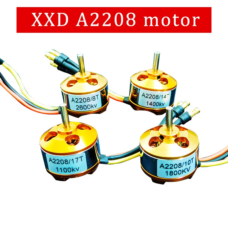 1 шт. бесщеточный электродвигатель постоянного тока XXD A2208 KV1100/KV1400/KV2600 для